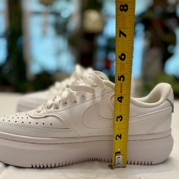 Nike White Air Force 1 Platform Sneakers - Picture 7 of 8